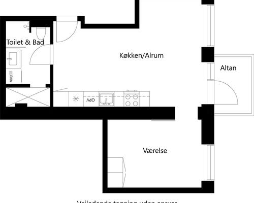 2 værelses hus i Hillerød