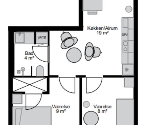 3 værelses lejlighed i Aalborg