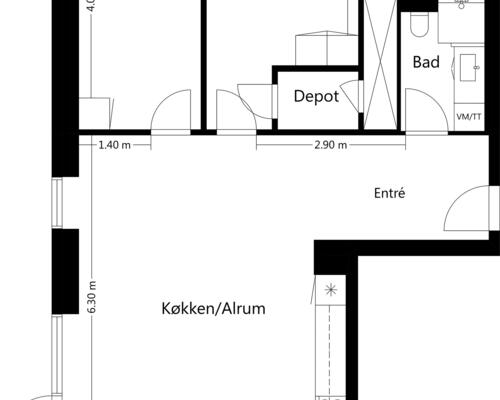 3 værelses lejlighed i Ballerup