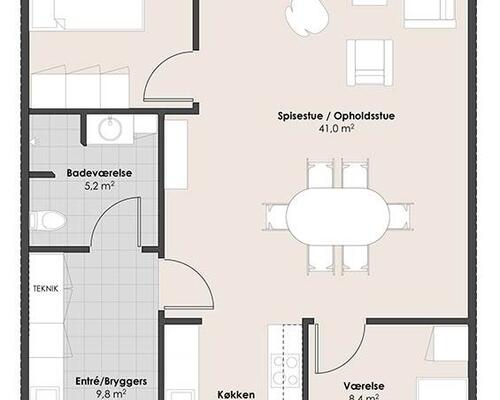 3 værelses lejlighed i Silkeborg