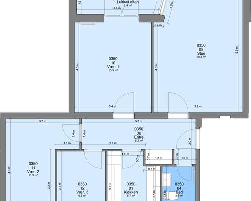 2 værelses lejlighed i Randers SV