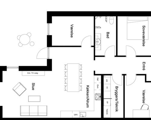 4 værelses lejlighed i Køge