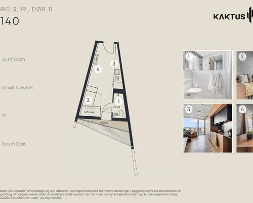 1 værelses lejlighed i København V