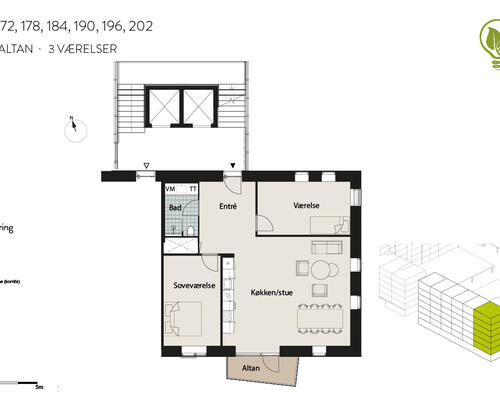 3 værelses lejlighed i Herlev