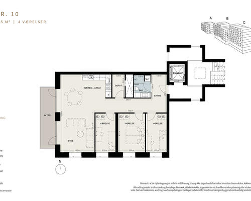4 værelses lejlighed i Herlev