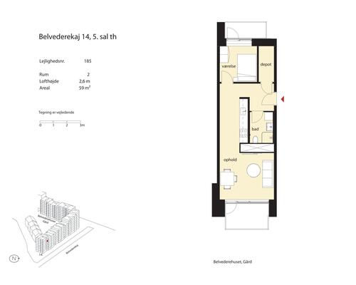 2 værelses lejlighed i København SV