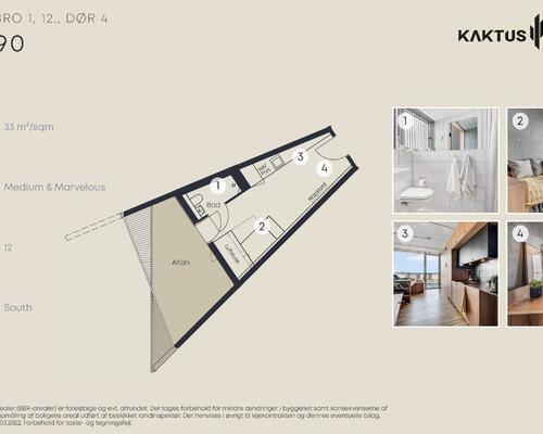 1 værelses lejlighed i København V