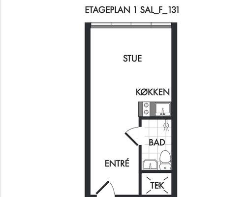 1 værelses lejlighed i Frederiksberg