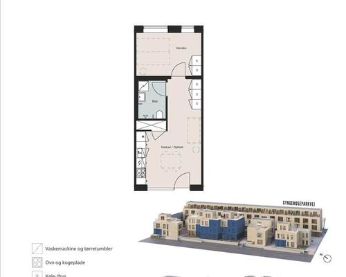 2 værelses lejlighed i Søborg