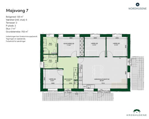 5 værelses hus i Lunderskov