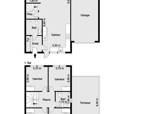 Rækkehus på Grinden