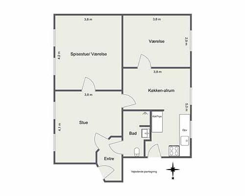 4 værelses lejlighed i Aalborg