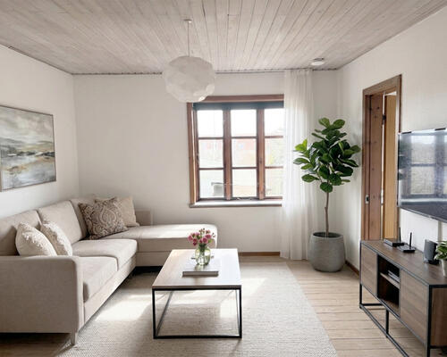 God lys og hyggelig lejlighed i Randers midtby