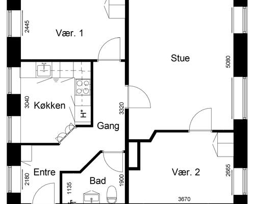 3 værelses lejlighed i Rødding