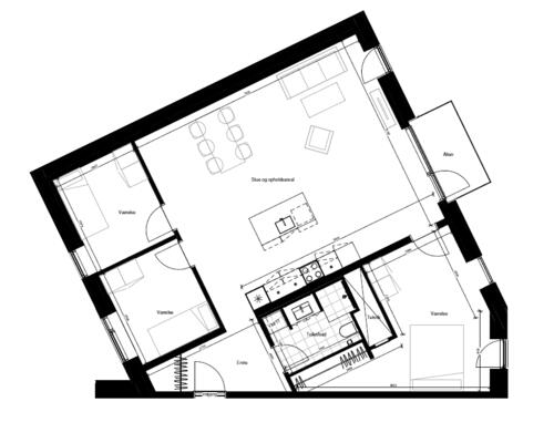 UNIK 4-VÆRELSES MED KØKKEN Ø OG ALTAN MIDT I AARHUS C