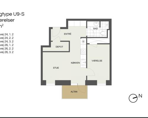 FANTASTISK 2 VÆRELSES MED ALTAN