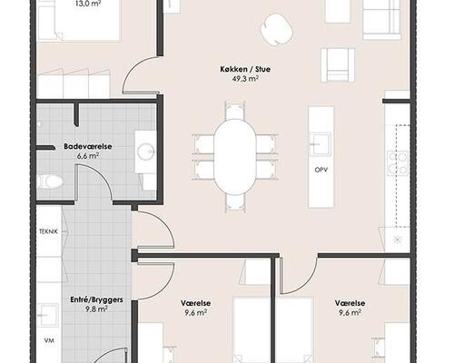 4 værelses lejlighed i Silkeborg