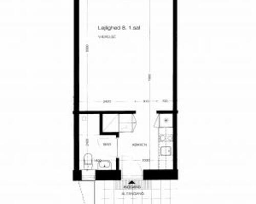 1 værelses lejlighed i Odense C