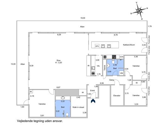 4 værelses lejlighed i Nordhavn