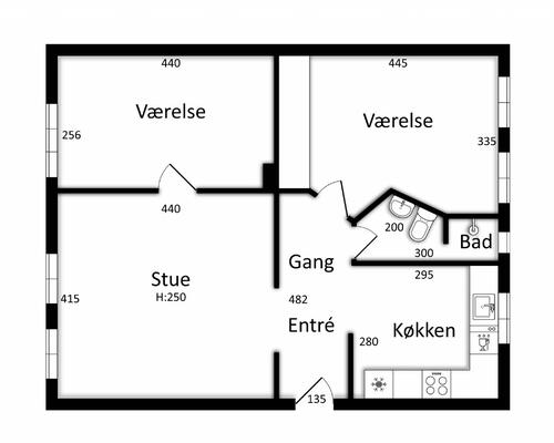 3 værelses lejlighed i Rødding