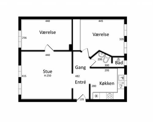 3 værelses lejlighed i Rødding