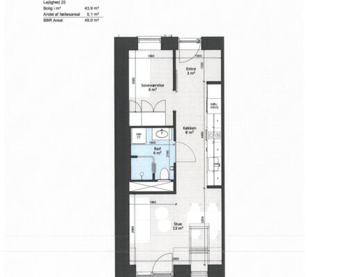 2 værelses lejlighed i Esbjerg