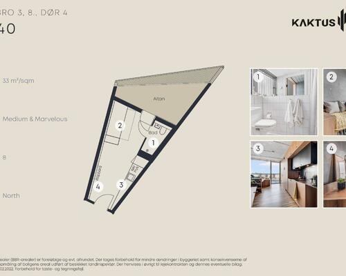 1 værelses lejlighed i København V