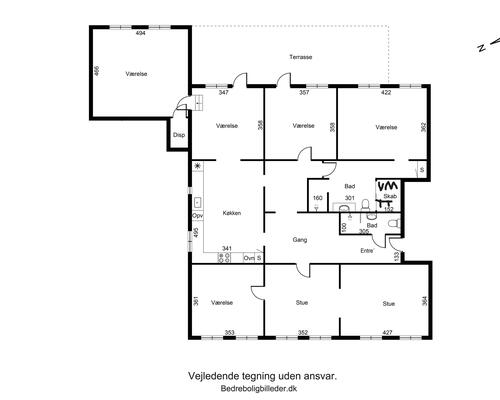 Stor 7-værelses lejlighed i stueplan ved byparken