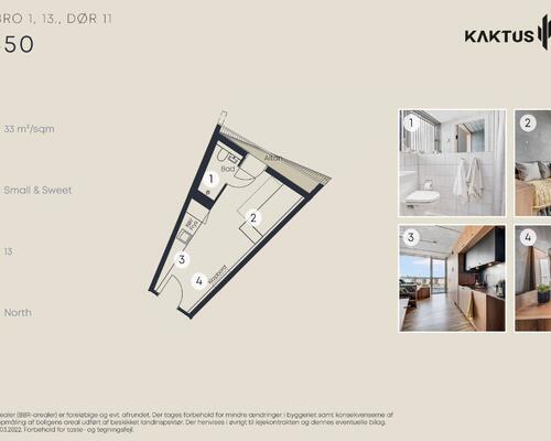 1 værelses lejlighed i København V