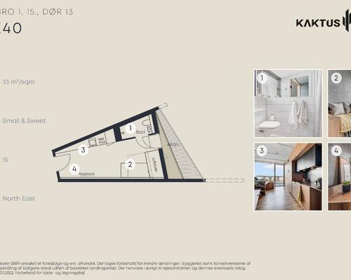 1 værelses lejlighed i København V