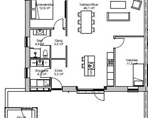 2 værelses hus i Herning