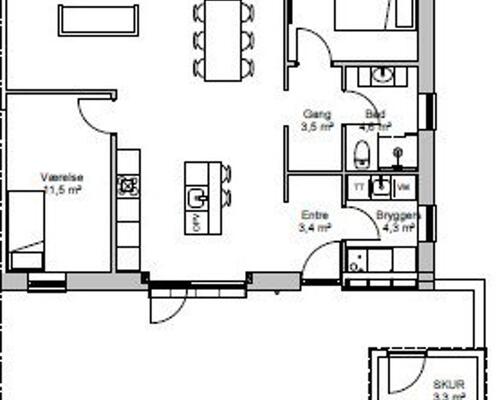 2 værelses hus i Herning