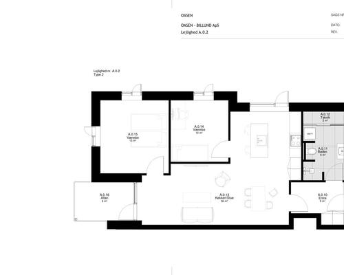 2 værelses lejlighed i Billund