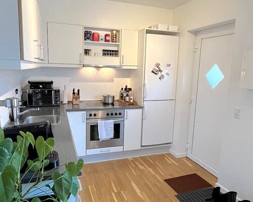 Attraktiv 2-værelses lejlighed med solrig terrasse, og husdyr tilladt