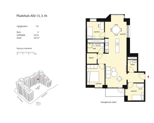 4 værelses lejlighed i København SV
