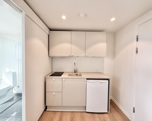 Moderne 1-værelses lejlighed med altan i Nørresundby