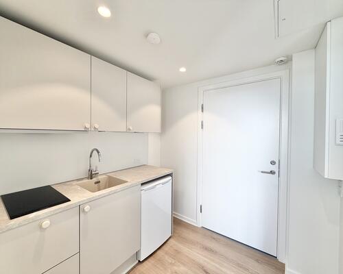 Moderne 1-værelses lejlighed med altan i Nørresundby