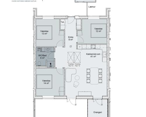 4 værelses lejlighed i Agedrup