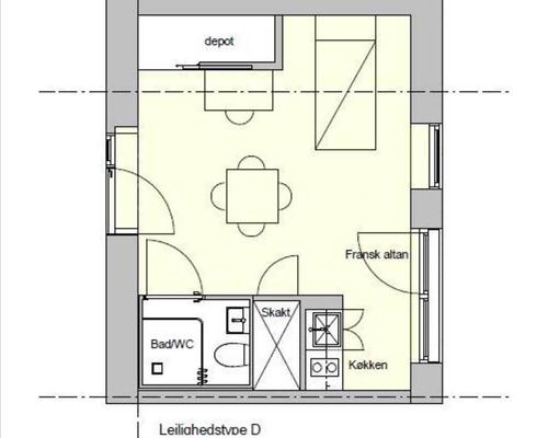 1 værelses lejlighed i Valby