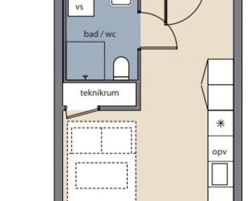 1 værelses lejlighed i Aalborg