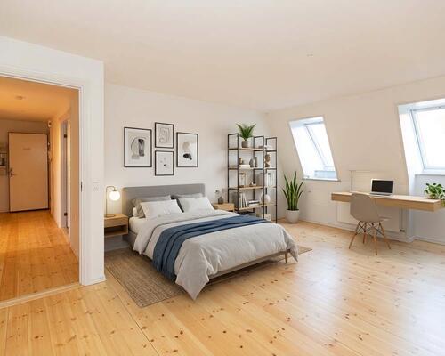 Rummelig lejlighed med altan i hjertet af Aalborg