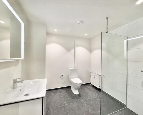 Moderne 1-værelses lejlighed med altan og udsigt