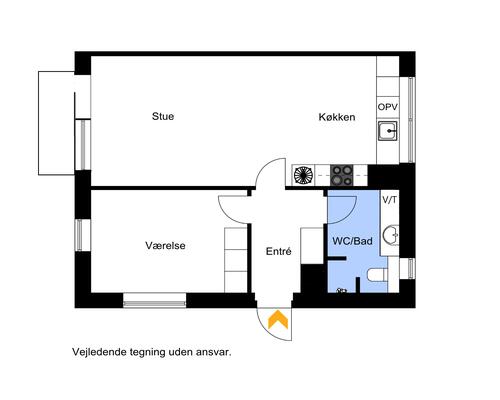 Lækker 2-vær. lejlighed på 1. sal med egen privat altan i nyopført ejendom i Hasselager.