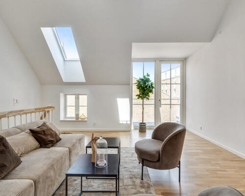 Moderne lejlighed i 2 plan på sublim placering i Odense C – 126 Kvm