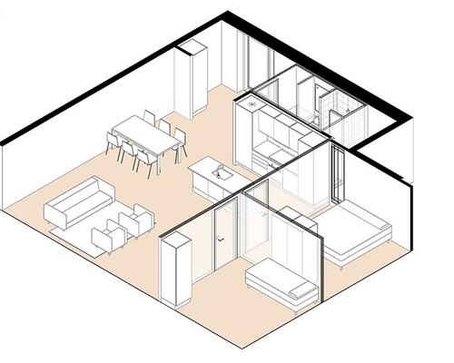 Stor 3 værelseslejlighed i Gartnerbyen