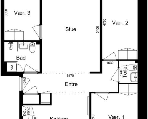 4 værelses lejlighed i Vinderup