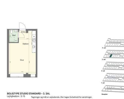 Studio med albuerum og byens puls tæt på
