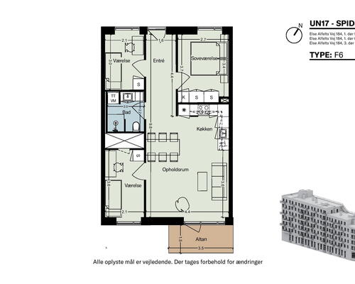 UN17 Spidsen - 4 vær. familiebolig eller delevenlig bolig med fantastisk udsigt til Kalvebod Fælled