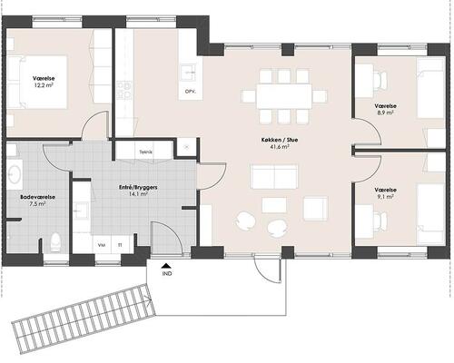 4 værelses lejlighed i Silkeborg