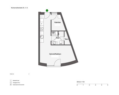 2 værelses lejlighed i Odense C